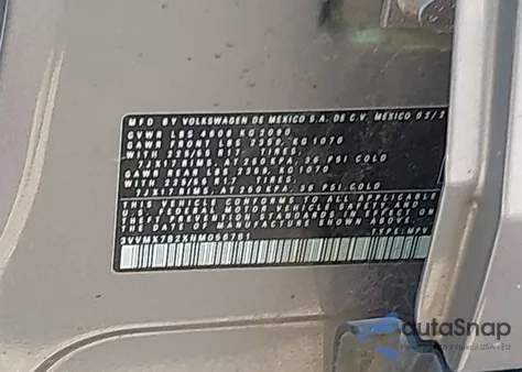 2022 Volkswagen Taos 1.5T S из США, поврежденный, VIN 3VVMX7B2XNM056781